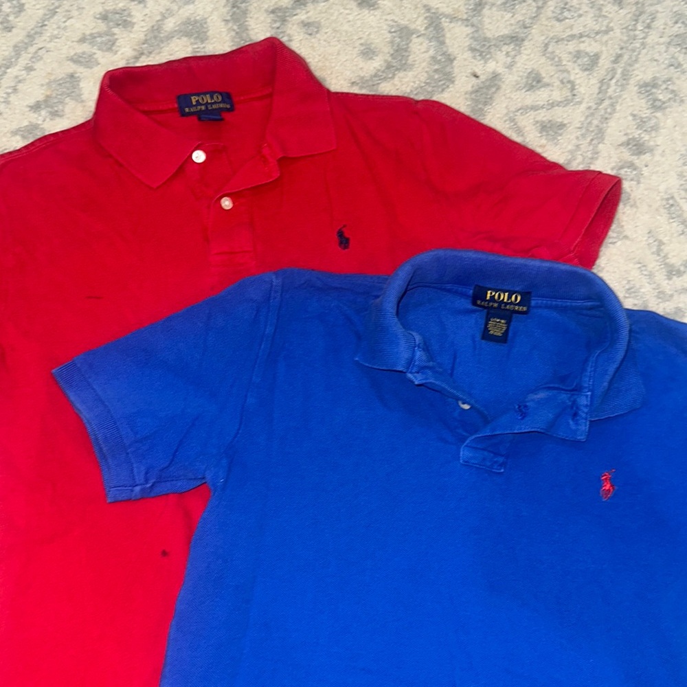 2-pack Boys POLO by Ralph Lauren polos - Sz L 14/16 - great condition!
